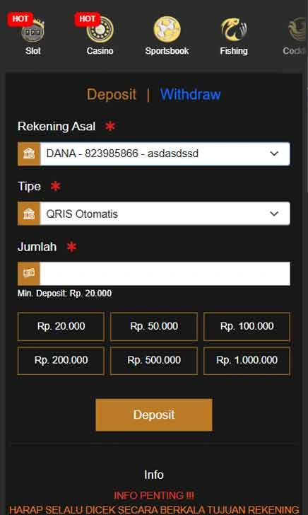 cara deposit Zk7 Slot Up Ver